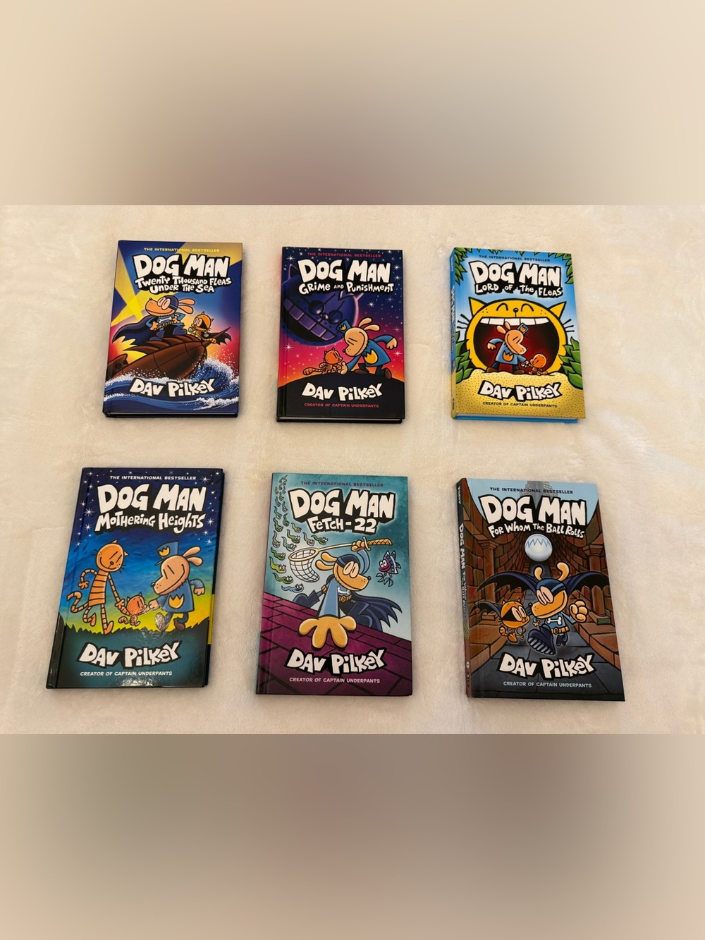 Set of 6 Dog Man - Hardcover Books